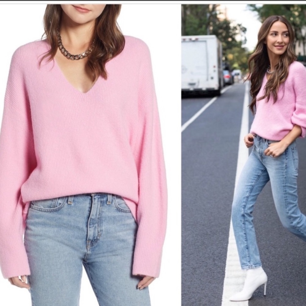 Something Navy pink sweater